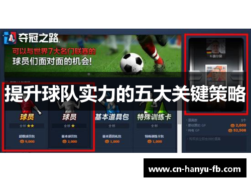 提升球队实力的五大关键策略