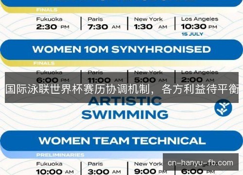 国际泳联世界杯赛历协调机制，各方利益待平衡